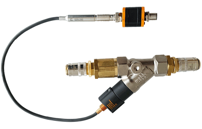 Set for flow measurement in the high temperature range