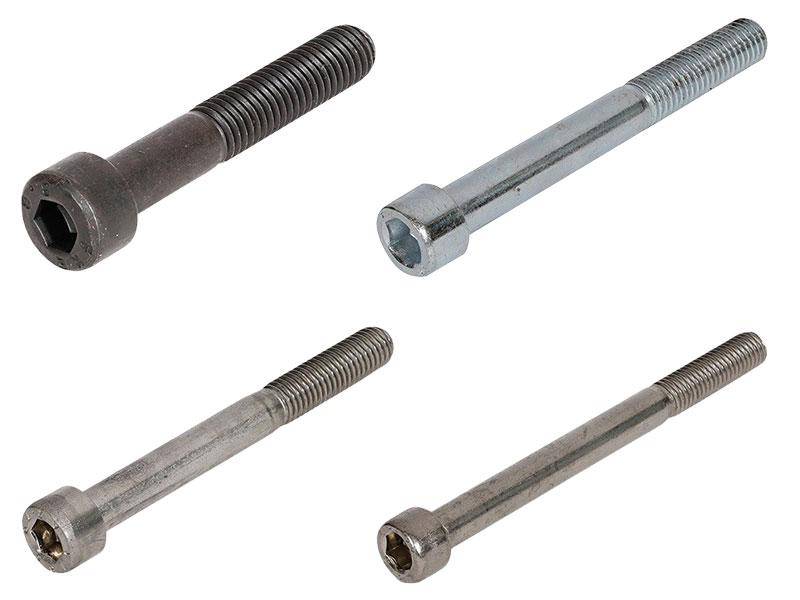 Hexagon socket head screws DIN 912 / ISO 4762 in black steel, galvanized steel, A2 and A4