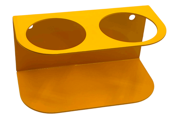 Can holder for hose trolley